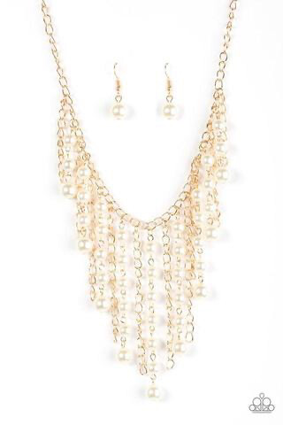 Paparazzi-Stun Control-Gold Pearls