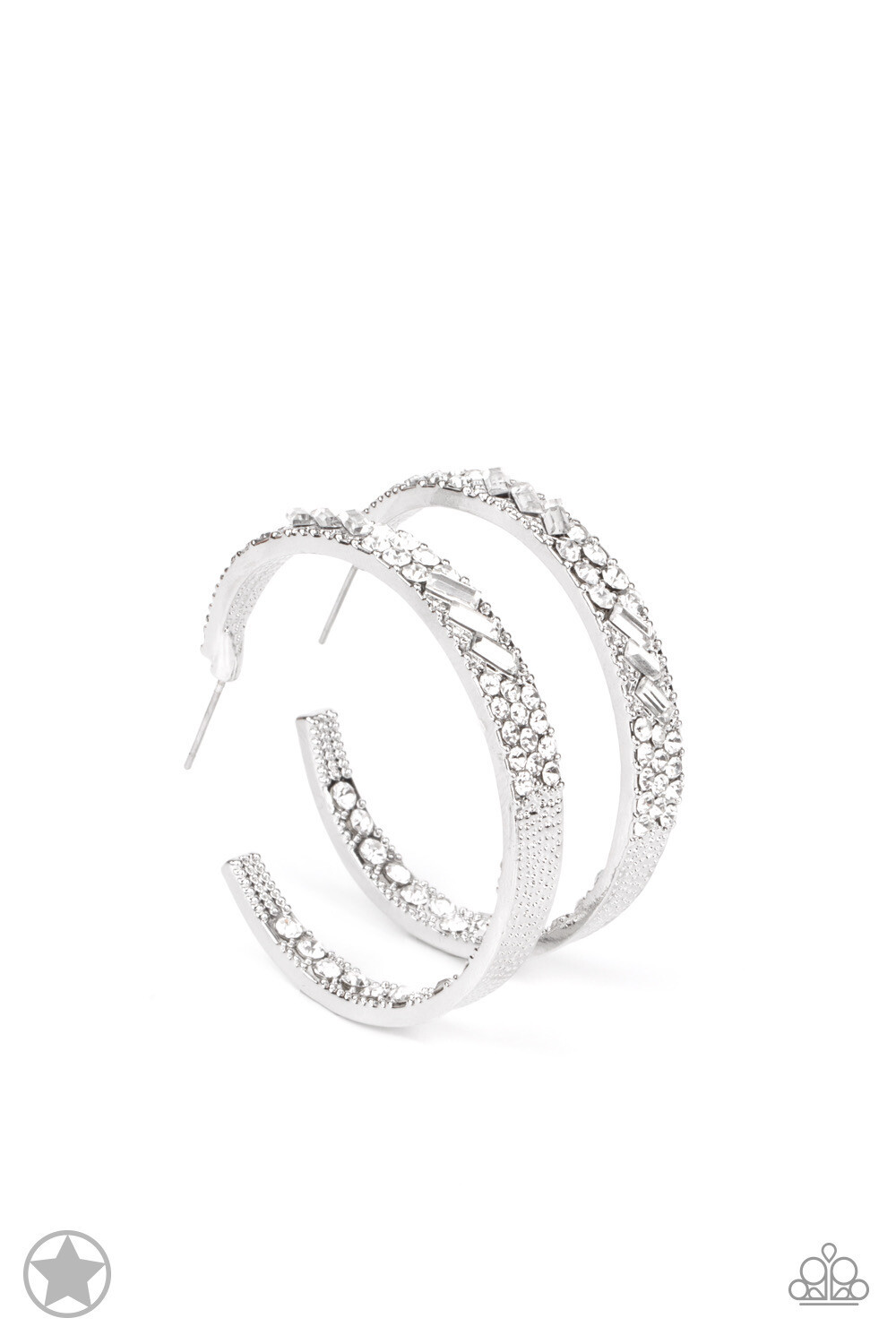 Paparazzi-GLITZY By Association - White Hoop