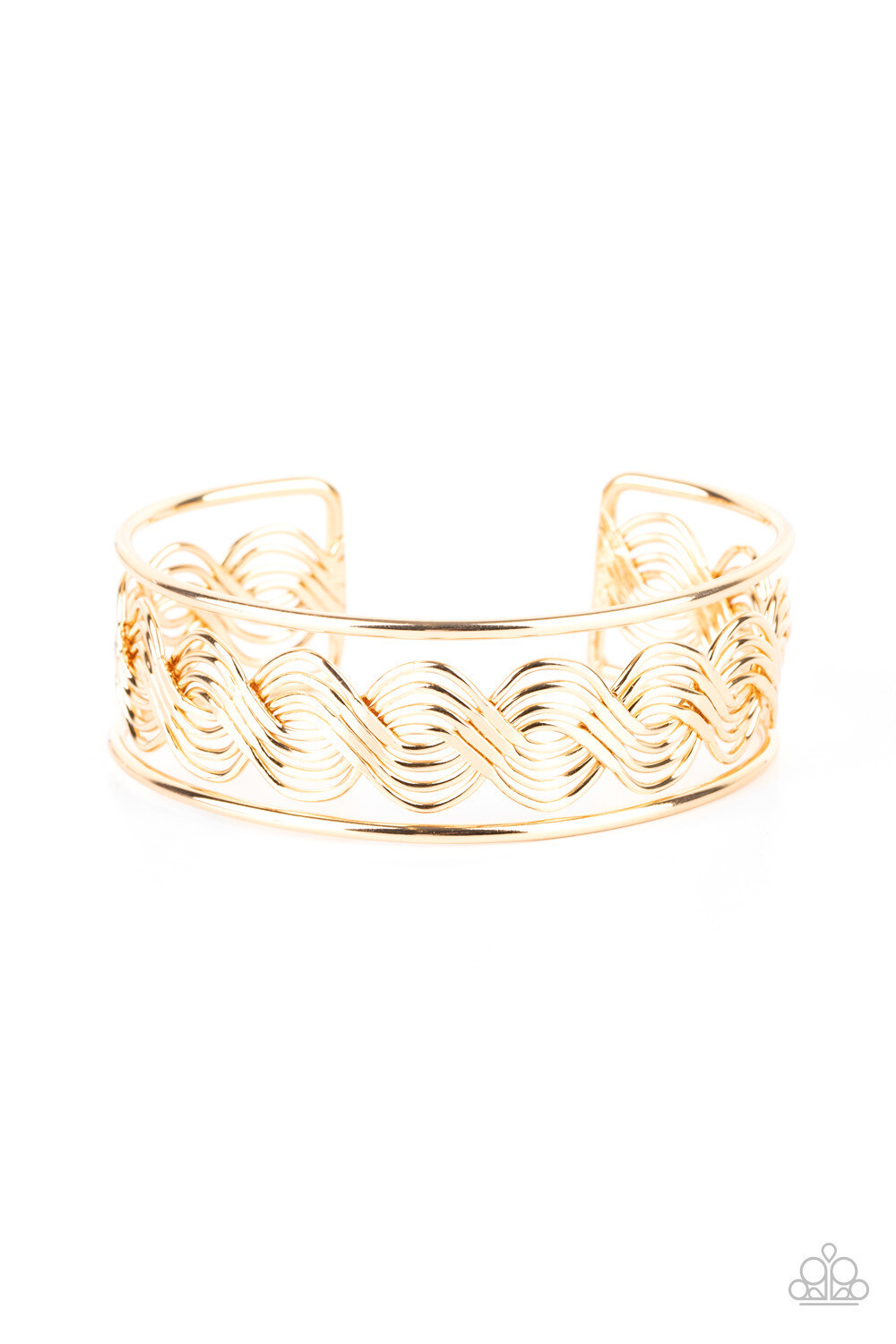 Paparazzi-Weave An Impression-Gold Cuff