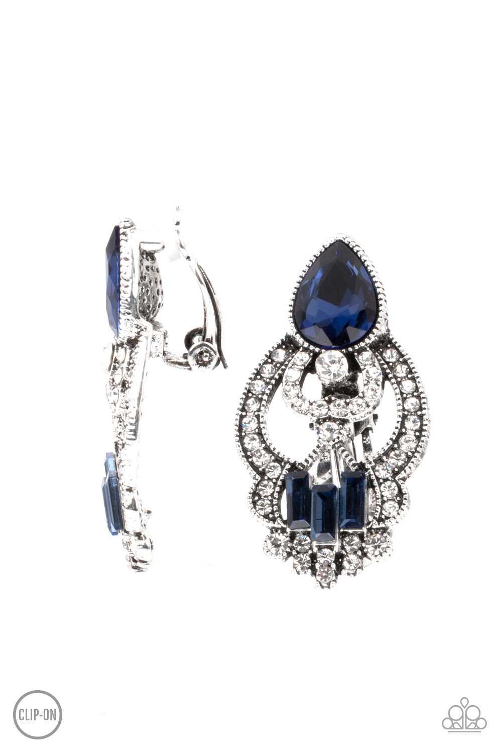 Paparazzi-Glamour Gauntlet-Blue Clip On