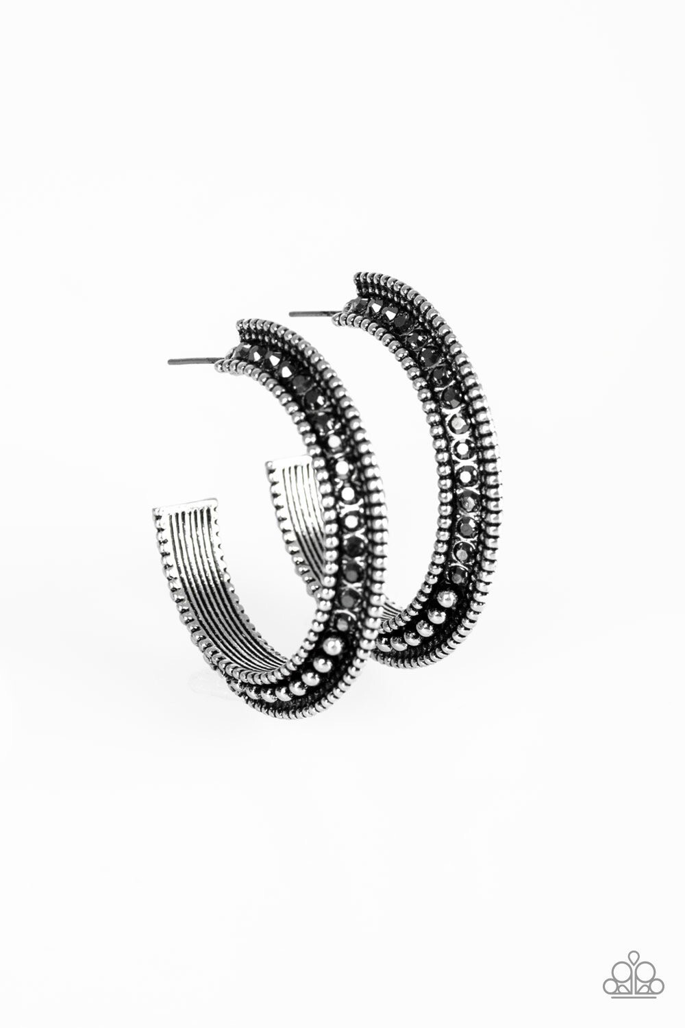 Paparazzi-Retro Reverberation-Silver Hoop