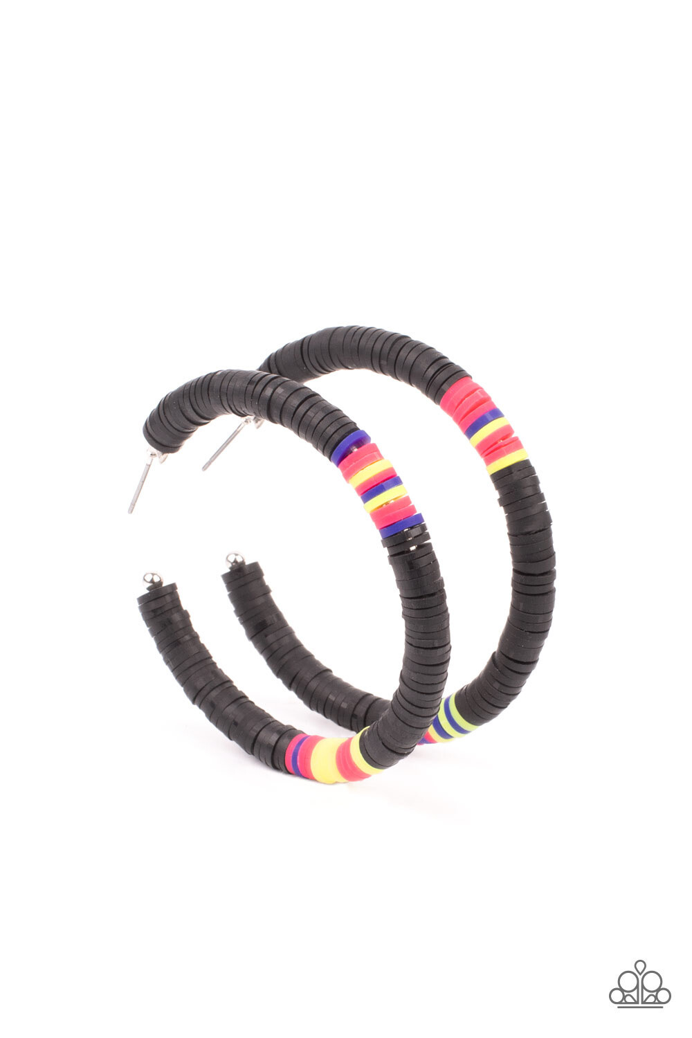 Paparazzi-Colorfully Contagious - Black Hoop