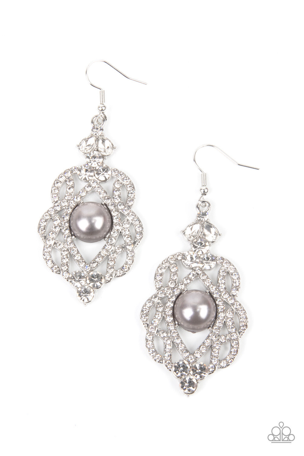 Paparazzi-Rhinestone Renaissance-Silver Pearl