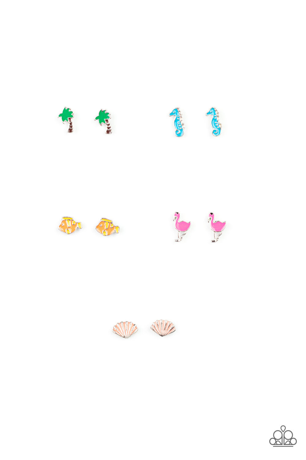 Starlet Shimmer- Palm trees, seahorses, fish, flamingos, and seashells.
