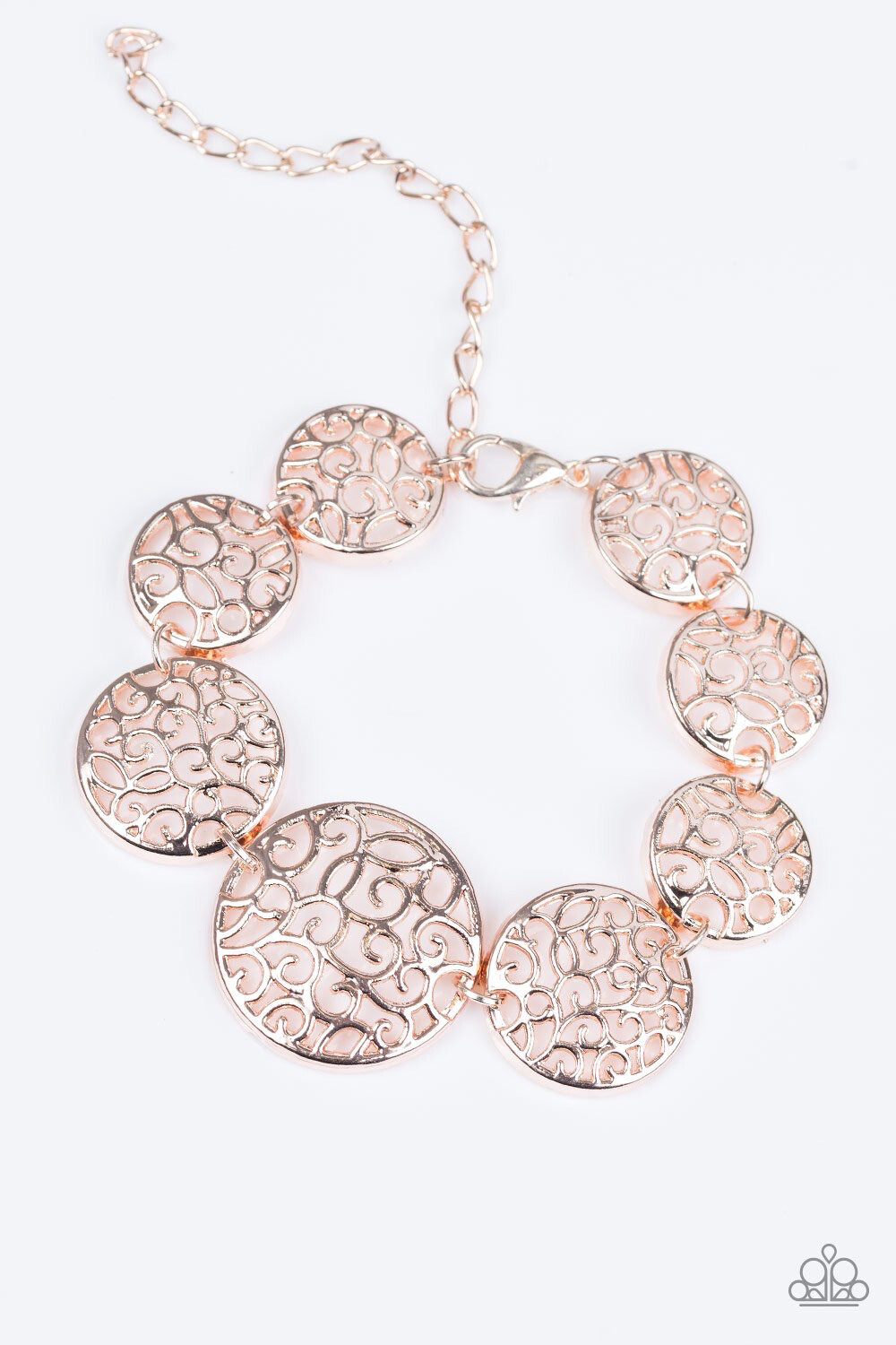 Paparazzi-Dream Whirl Bracelet-Rose Gold