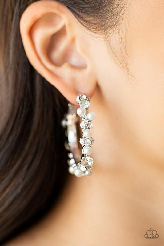 Paparazzi-Let There Be SOCIALITE - White Hoop Life of the Party Exclusives September  2021