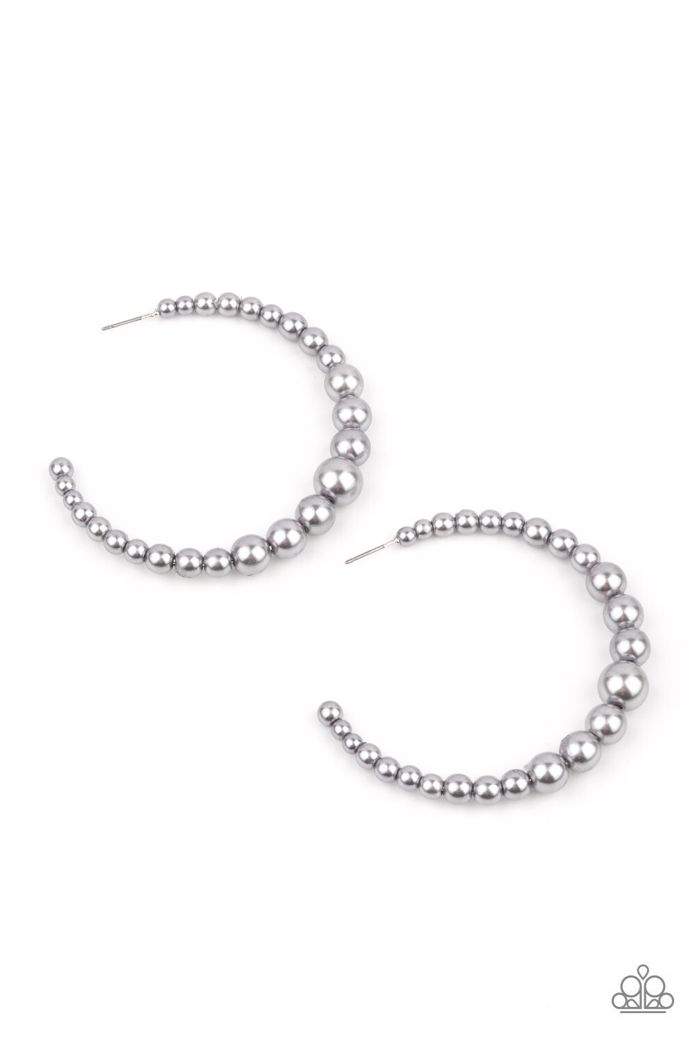 Paparazzi-Glamour Graduate-Silver Hoop