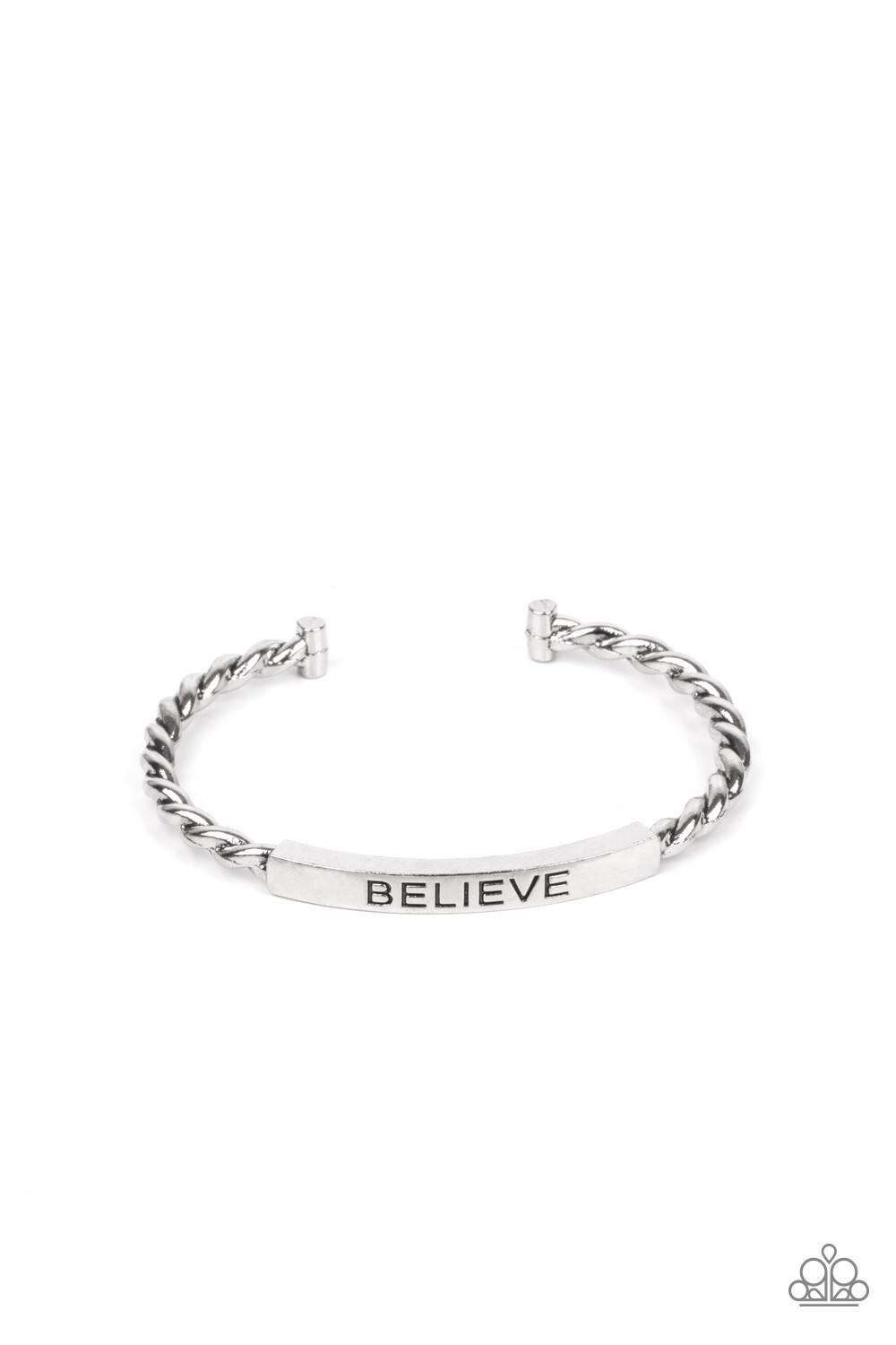 Paparazzi-Keep Calm and Believe - Silver Cuff