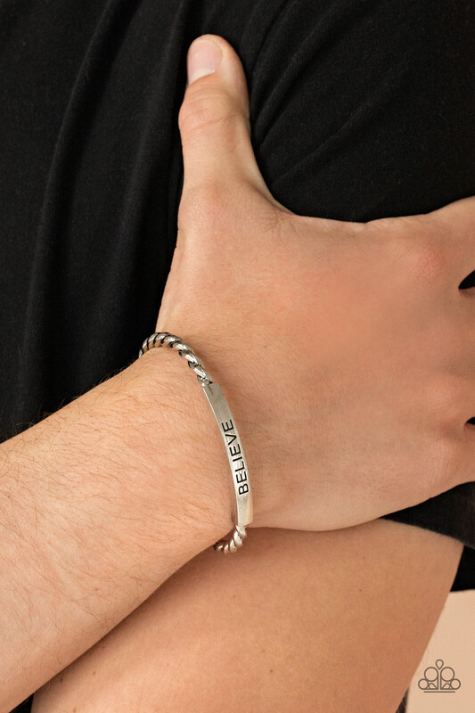 Paparazzi-Keep Calm and Believe - Silver Cuff