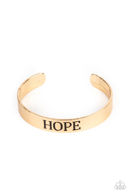 Paparazzi-Hope Makes The World Go Round - Gold Cuff