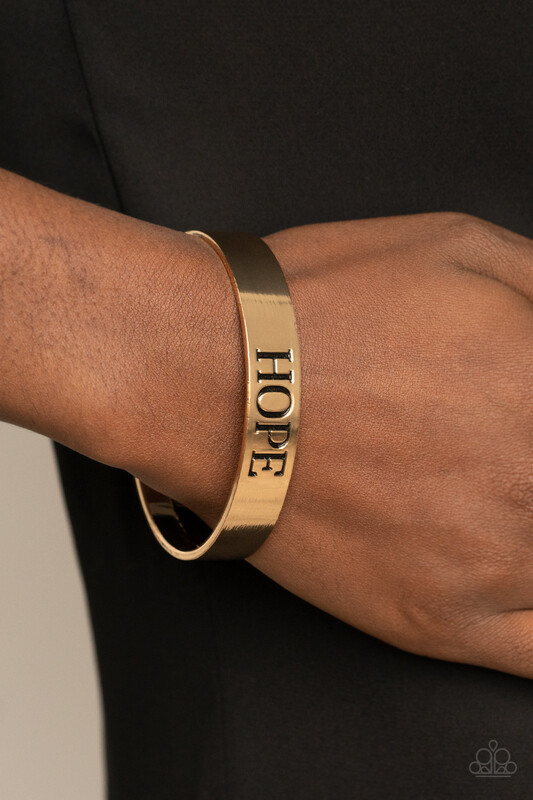 Paparazzi-Hope Makes The World Go Round - Gold Cuff