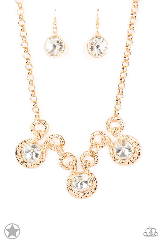 Paparazzi-Hypnotized Gold-Blockbuster Necklace 