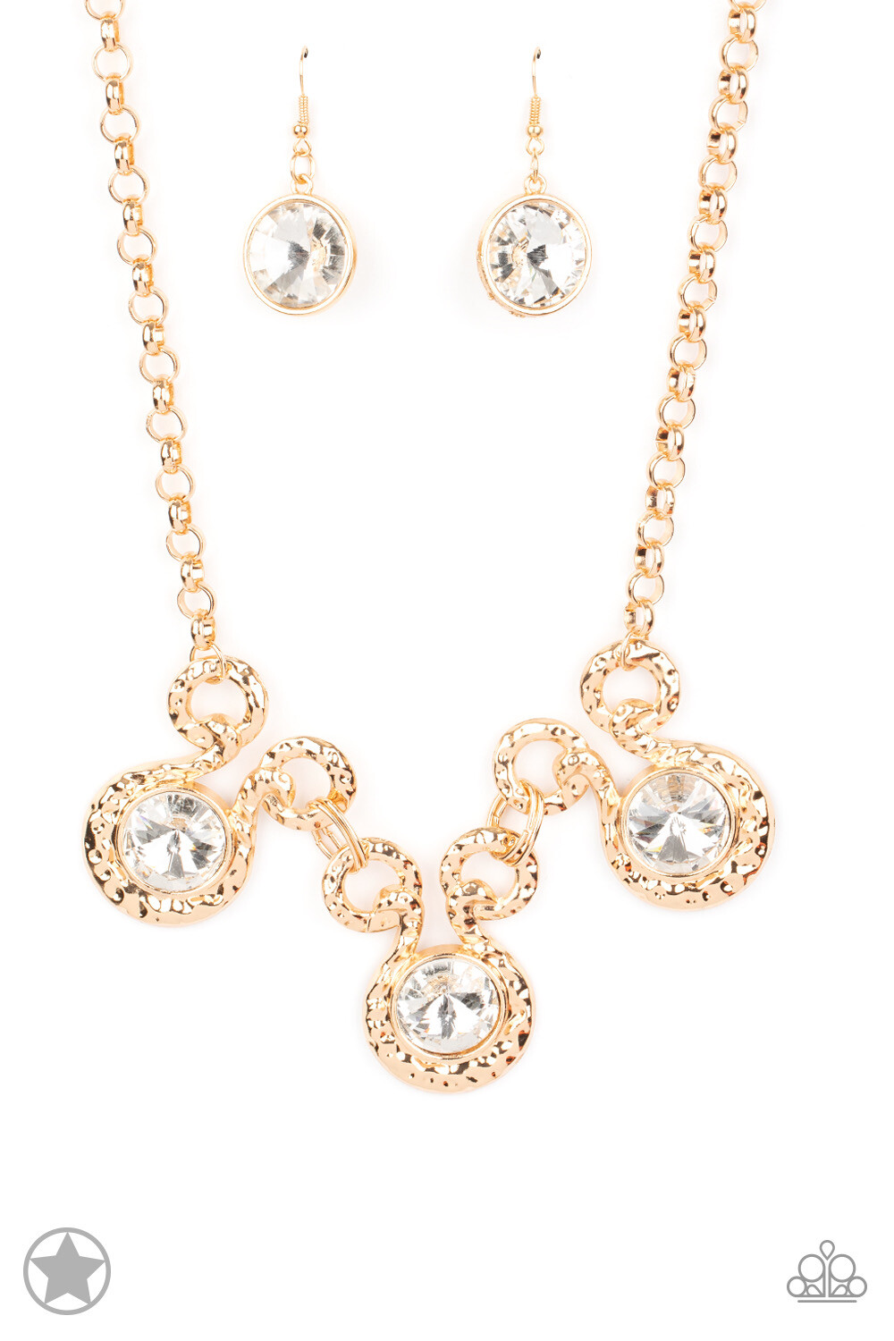 Paparazzi-Hypnotized Gold-Blockbuster Necklace 