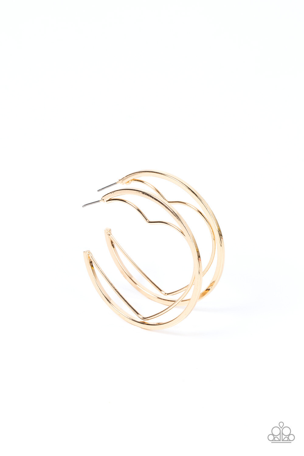 Paparazzi-Love Goes Around - Gold Hoop
