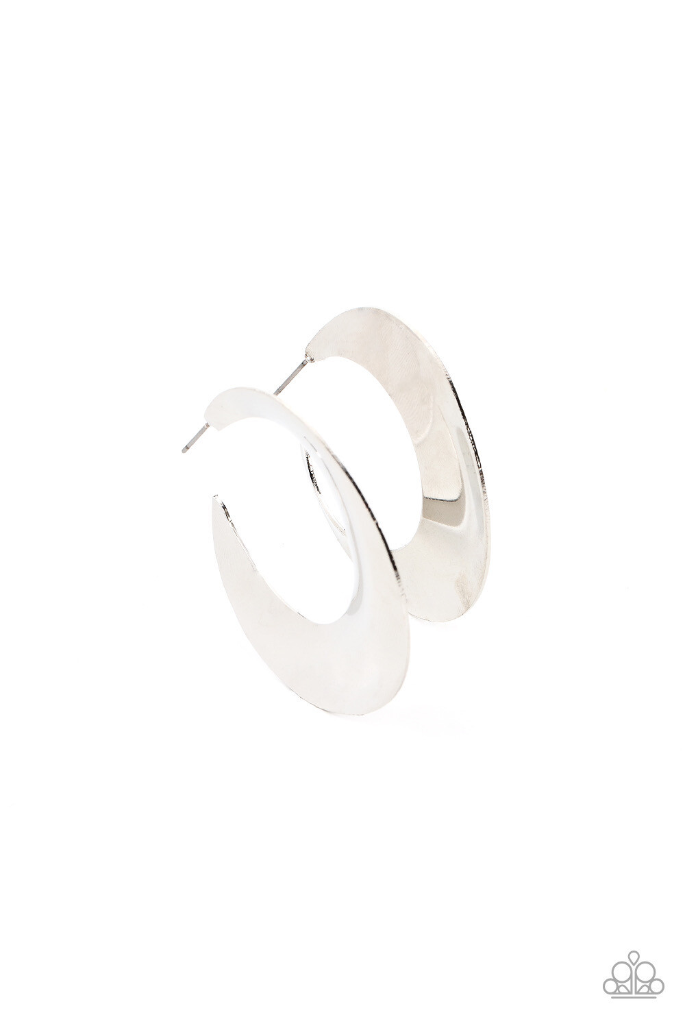 Paparazzi-Power Curves - Silver Hoop