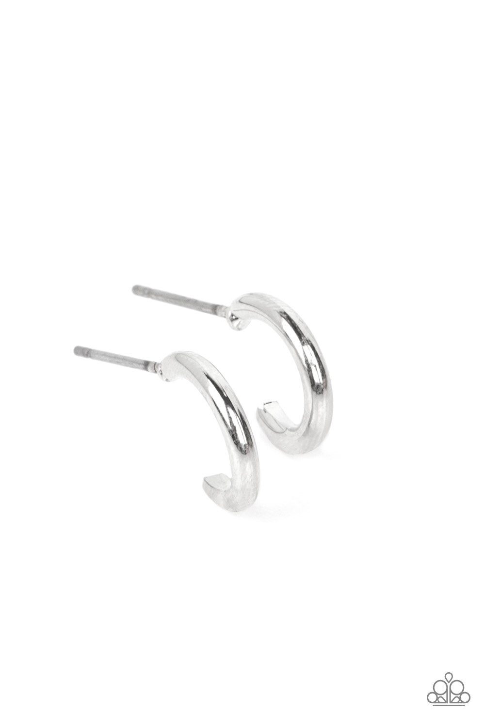 Paparazzi-Skip the Small Talk - Silver Tiny Hoop