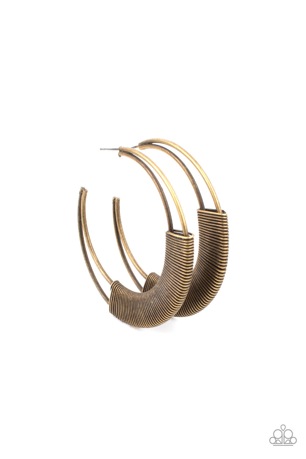 Paparazzi-Artisan Attitude - Brass Hoop