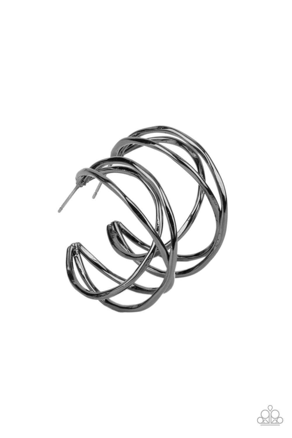 Paparazzi-City Contour - Black Hoop