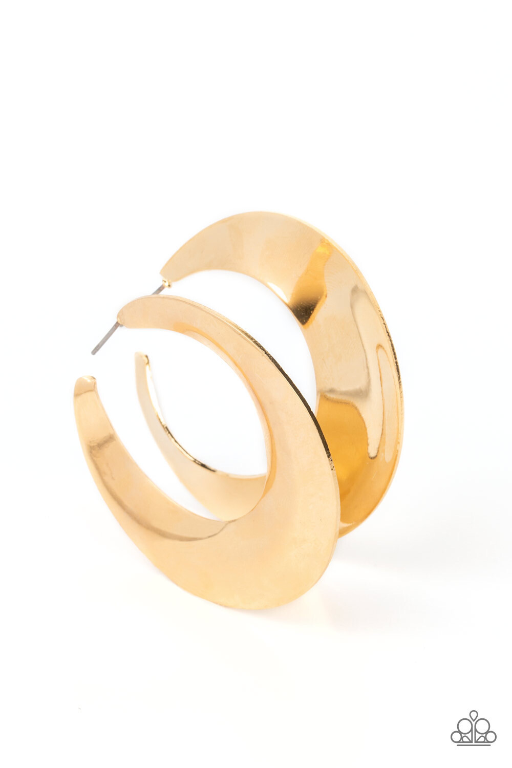 Paparazzi-Power Curves - Gold Hoop