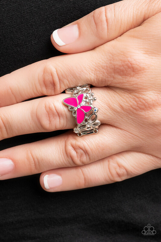Paparazzi-All FLUTTERED Up - Pink