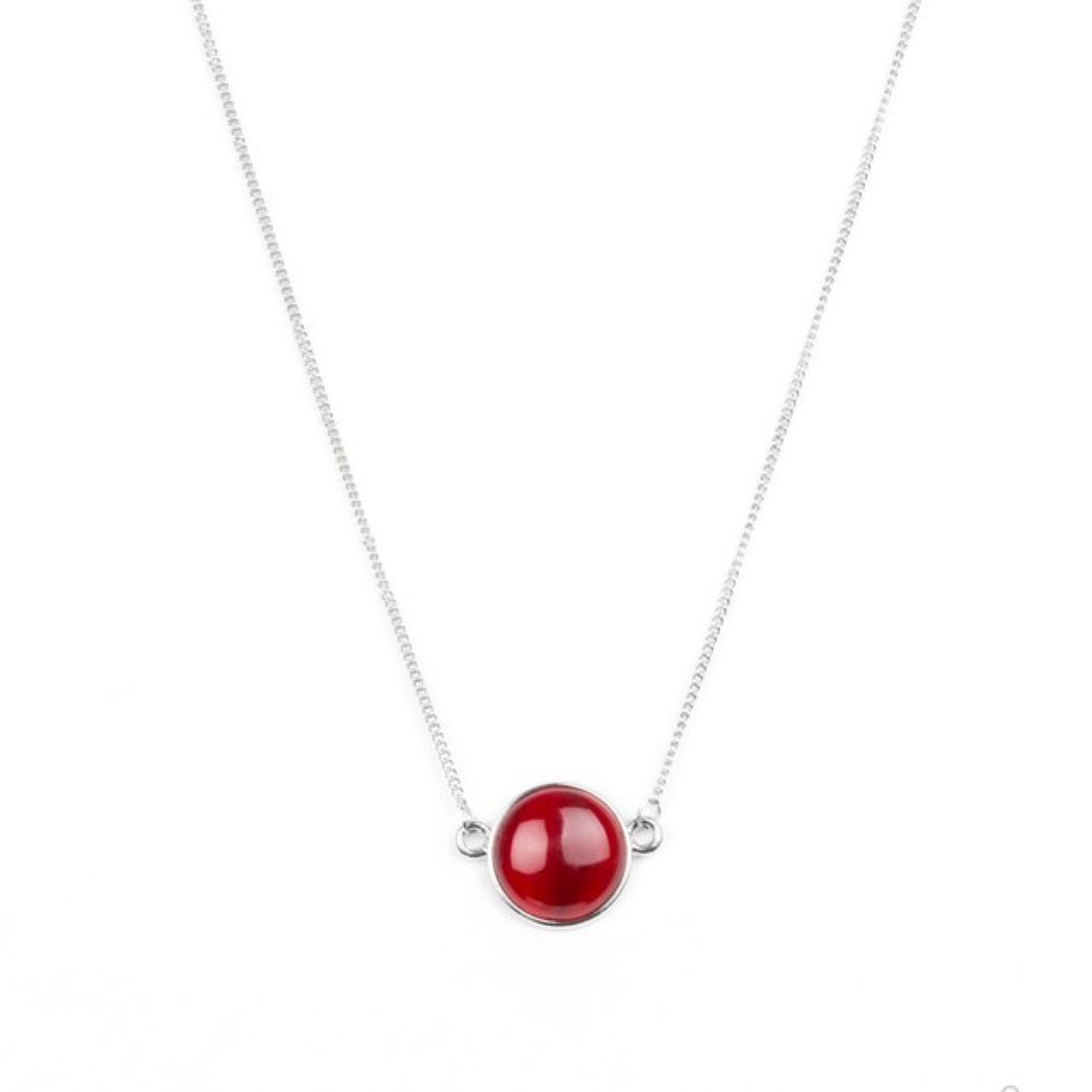 Paparazzi-Rose Colored Glasses-Red Necklace 
