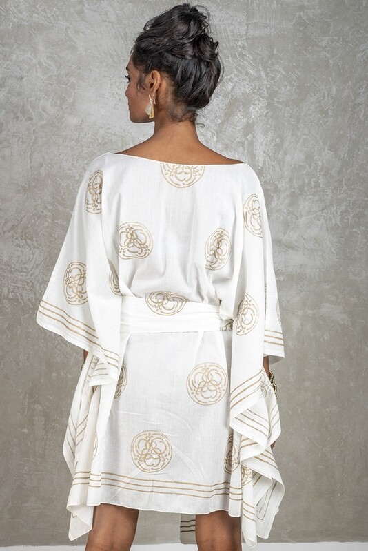 PONCHO - VENICE - WHITE