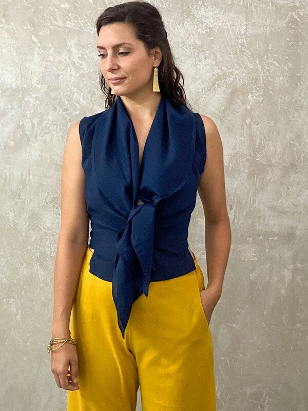 TOP - SIRACUSA - WHITE  - BLUE