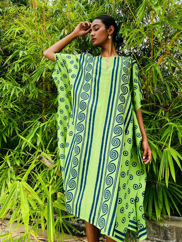PONCHO - LIPARI - GREEN