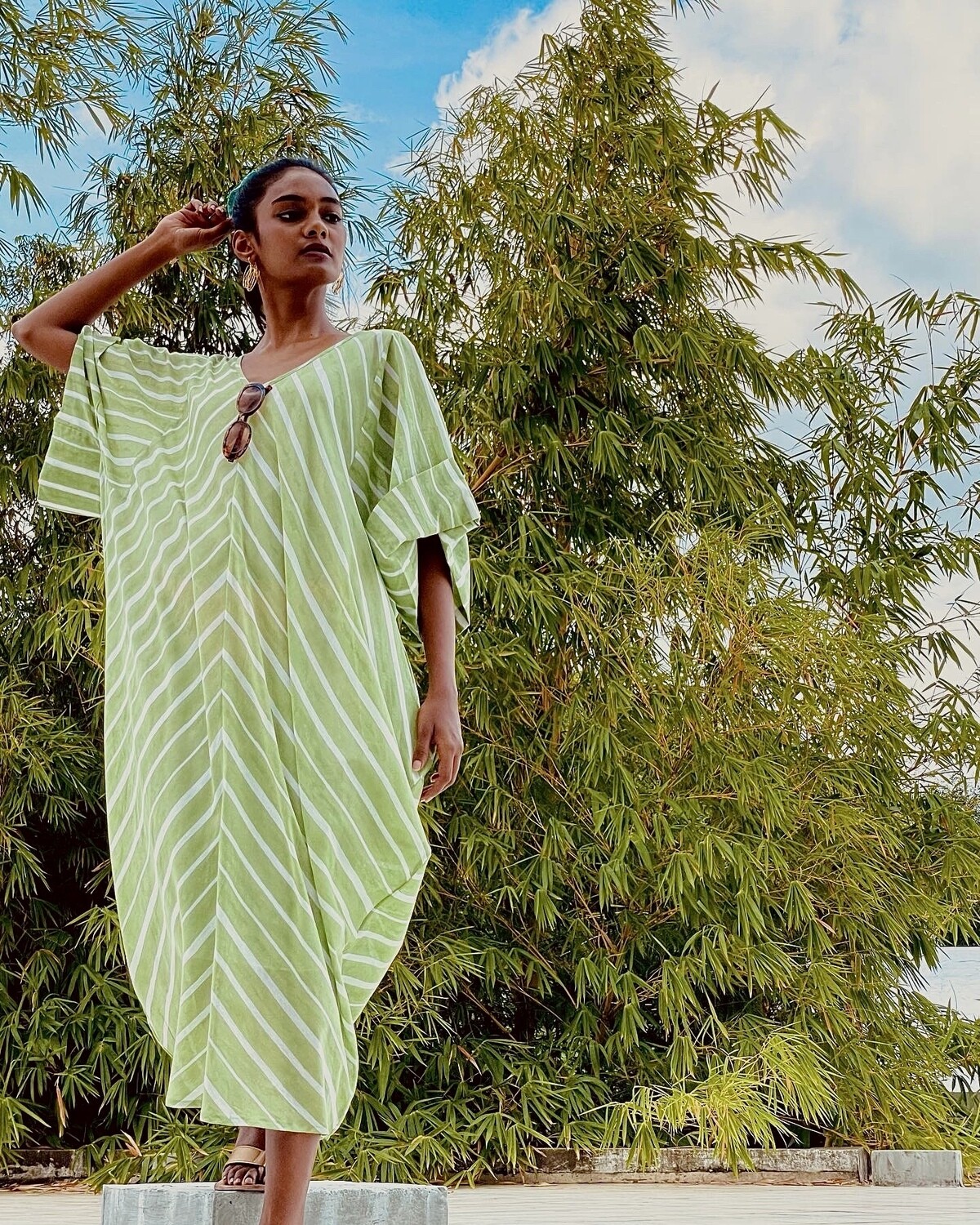 PONCHO - FLORENCE - GREEN