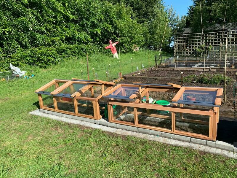 6ft x 2ft Fully Glazed Cedar Coldframe