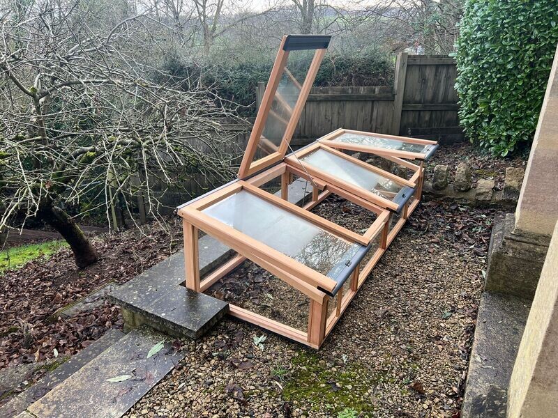 8ft x 3ft Fully Glazed Cedar Coldframe