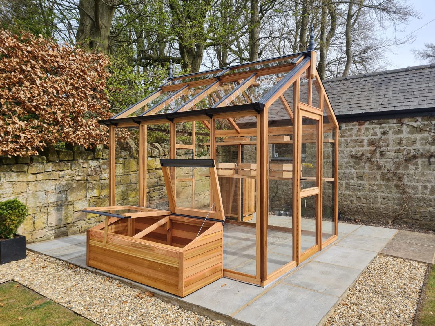 8ft x 8ft Chartley Cedar Greenhouse