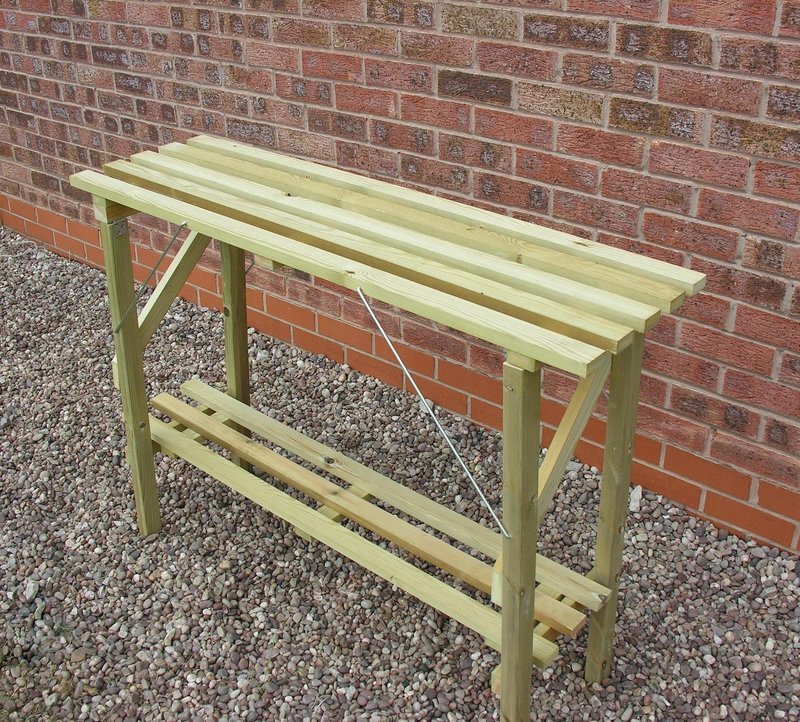 4ft Long x 14&quot; Wide Treated Folding Staging