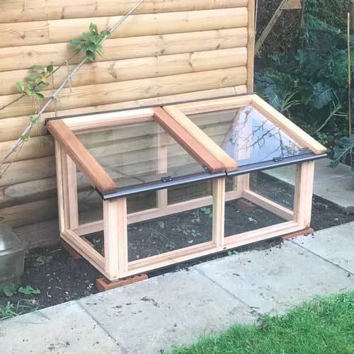 4ft x 2ft Fully Glazed Cedar Coldframe