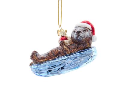 Sea Otter Glass Ornament