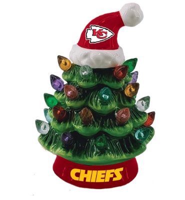 4" Mini LED Tabletop Christmas Tree, Kansas City Chiefs