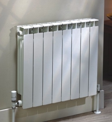 Mix Aluminium Radiator - 390mm High, Please select width:: 5 Section - 400mm Wide (410 Watts/1400 BTUs), Please select colour:: White (RAL 9010)