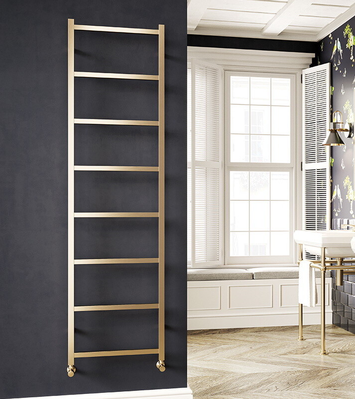 Austen Towel Rail in Brushed Brass Finish