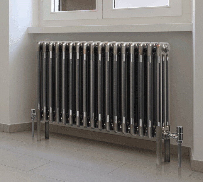 Fitzrovia Horizontal 4 Column Radiator in Raw Lacquer