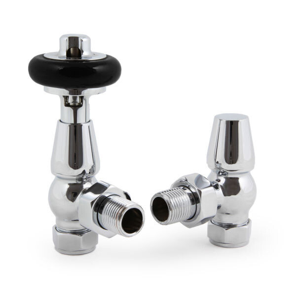 Traditional Enzo Thermostatic Angle Valve in Chrome finish