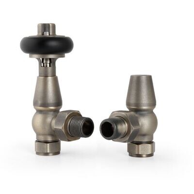 Traditional Enzo Thermostatic Angle Valve in Pewter finish