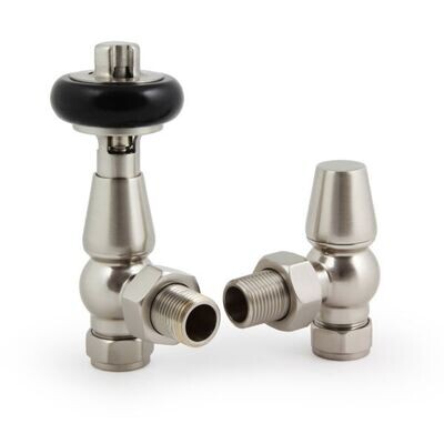 Traditional Enzo Thermostatic Angle Valve in Brushed Nickel finish Traditional Enzo Thermostatic Angle Valve in Brushed Nickel finish