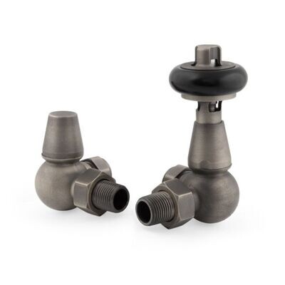 Traditional Enzo Thermostatic Corner Valve in Pewter finish Traditional Enzo Thermostatic Corner Valve in Pewter finish