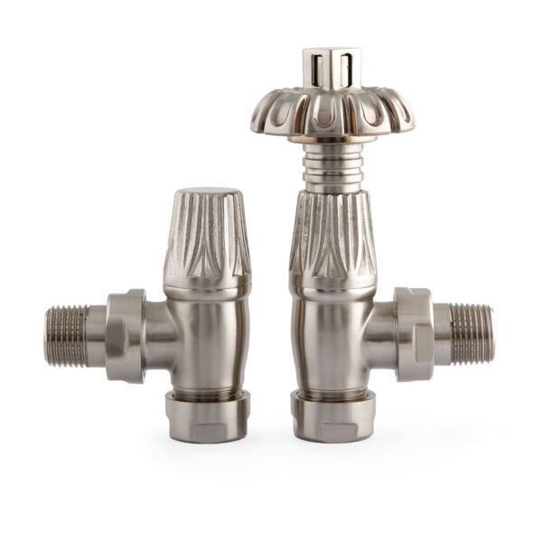 Ornate Thermostatic Angle Valve in Brushed Nickel finish