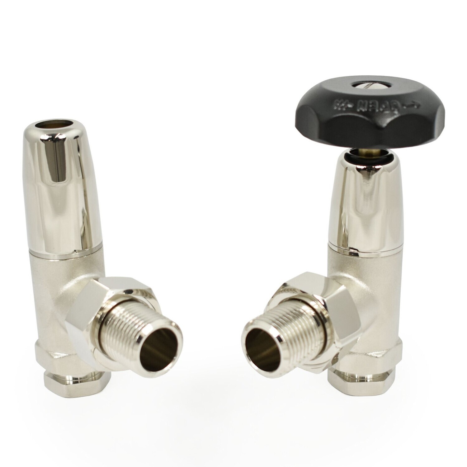 Aston Manual Angle Valve in Polished Nickel finish