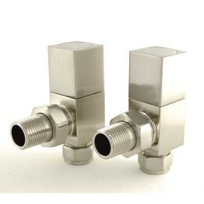 Essential Square Manual Angle Valve in Brushed Nickel finish Essential Square Manual Angle Valve in Brushed Nickel finish