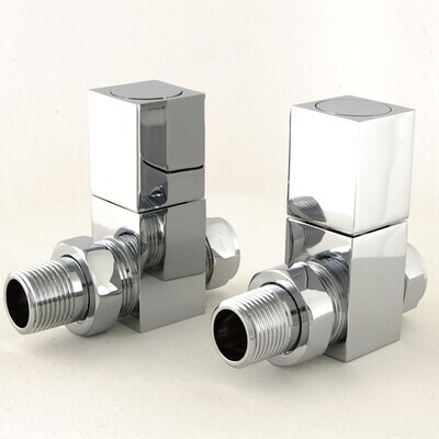Essential Square Manual Straight Valve in Chrome finish Essential Square Manual Straight Valve in Chrome finish
