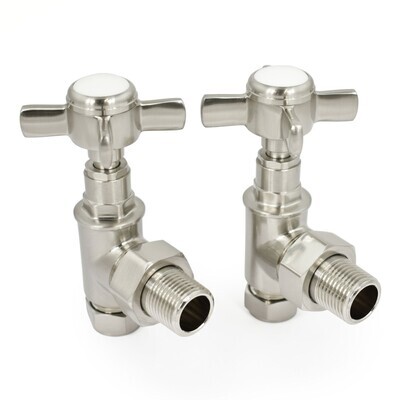 Essential Crosshead Manual Angle Valve in Brushed Nickel finish