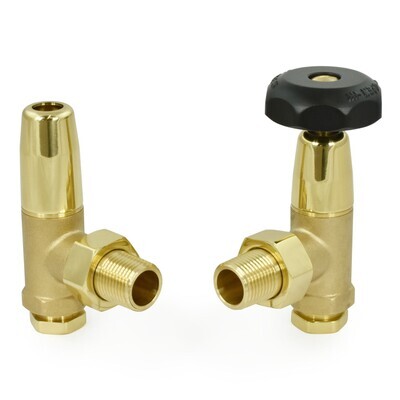 Aston Manual Angle Valve in Brass finish