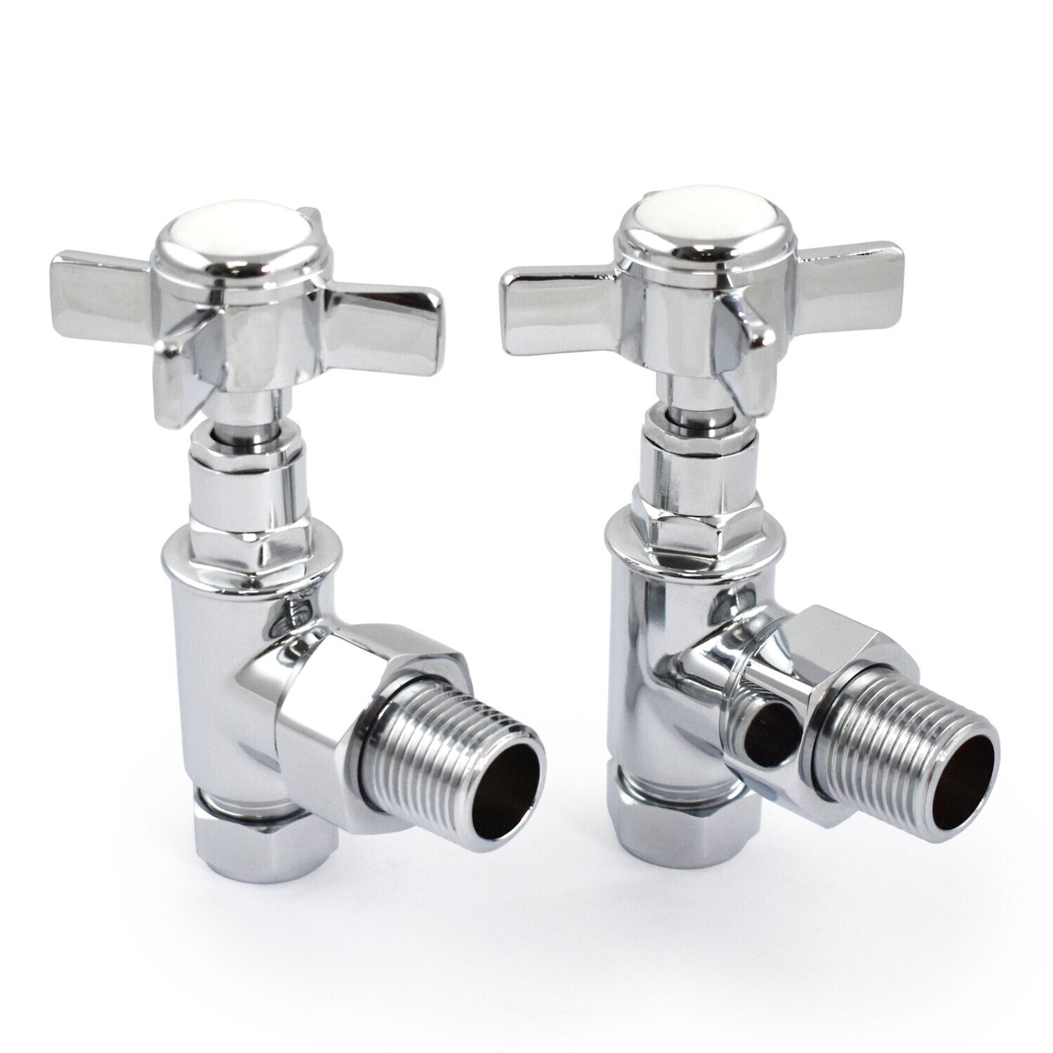 Essential Crosshead Manual Angle Valve in Chrome finish